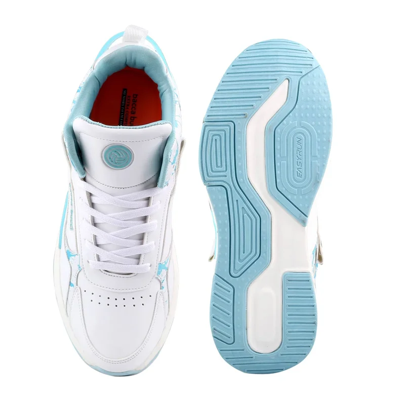Bacca Bucci Sea Green Veera Athletic Mid Top White Sneakers for Men | Best Price UAE